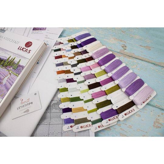 Luca-s Lavender Field Counted Cross Stitch Kit
